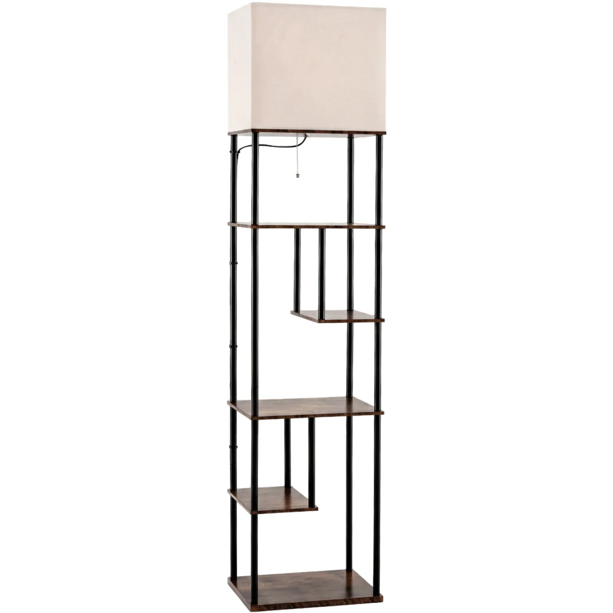 5-Tier Industrial Shelf Lamp - Brown – image 4