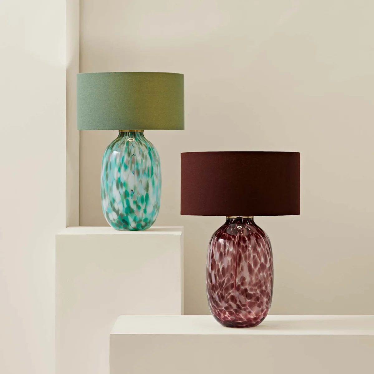 Belinda Confetti Glass Table Lamp - Burgundy / Yes – image 5