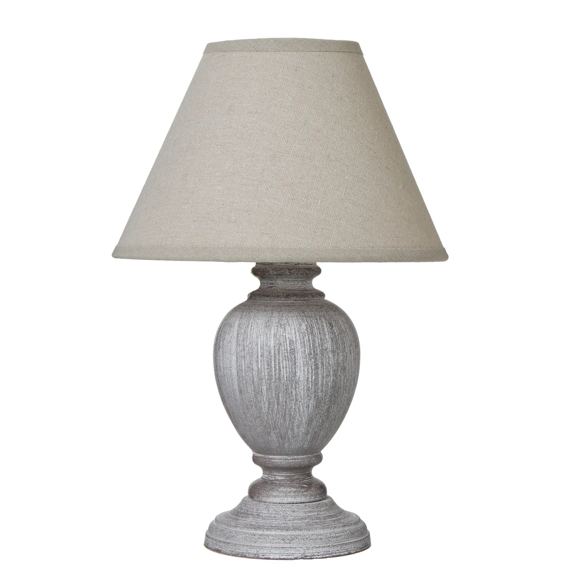 Otem Urn Table Lamp With Linen Shade - White – image 4