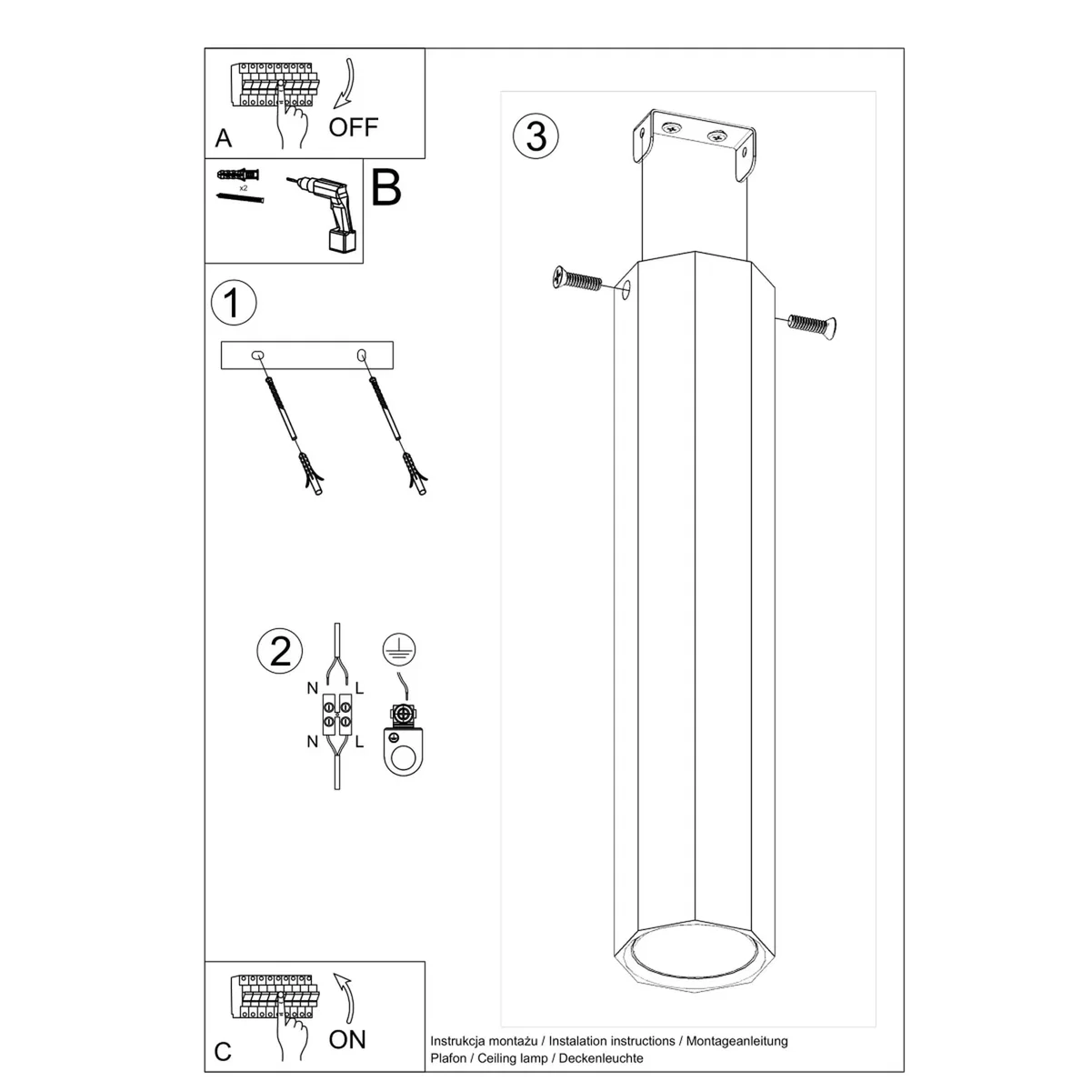 Ceiling lamp ZEKE 30 oak - oak – image 7
