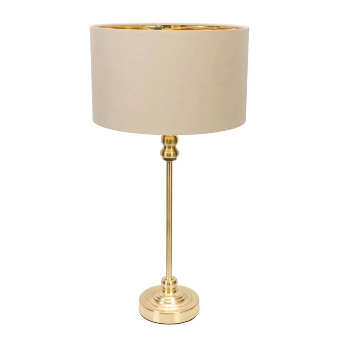 Maggie Black Candlestick Table Lamp with Metallic Shade - Natural & Gold / 0.66kg – image 2