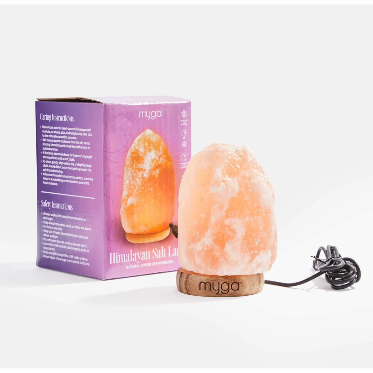 Myga USB Colour Changing Himalayan Salt Lamp - Himalayan Pink – image 3