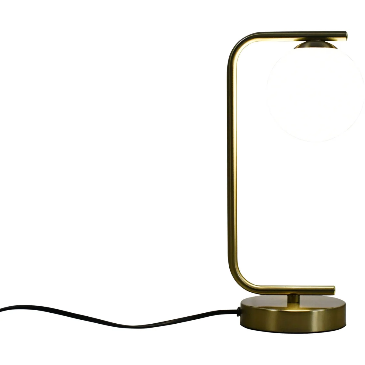 Grosvenor Table Lamp - Satin Brass Plate And White Glass – image 3