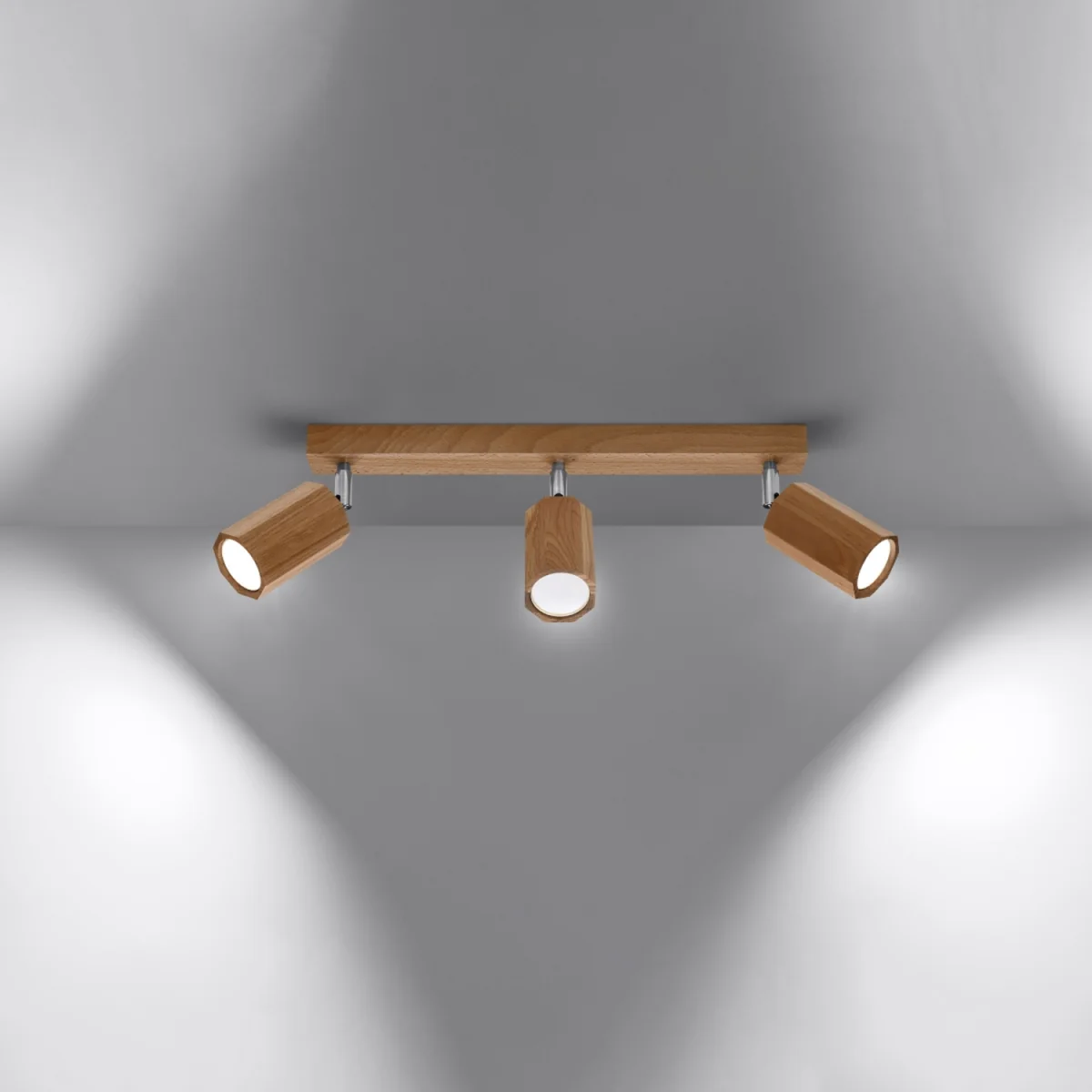 Ceiling lamp ZEKE 3 oak - oak – image 3