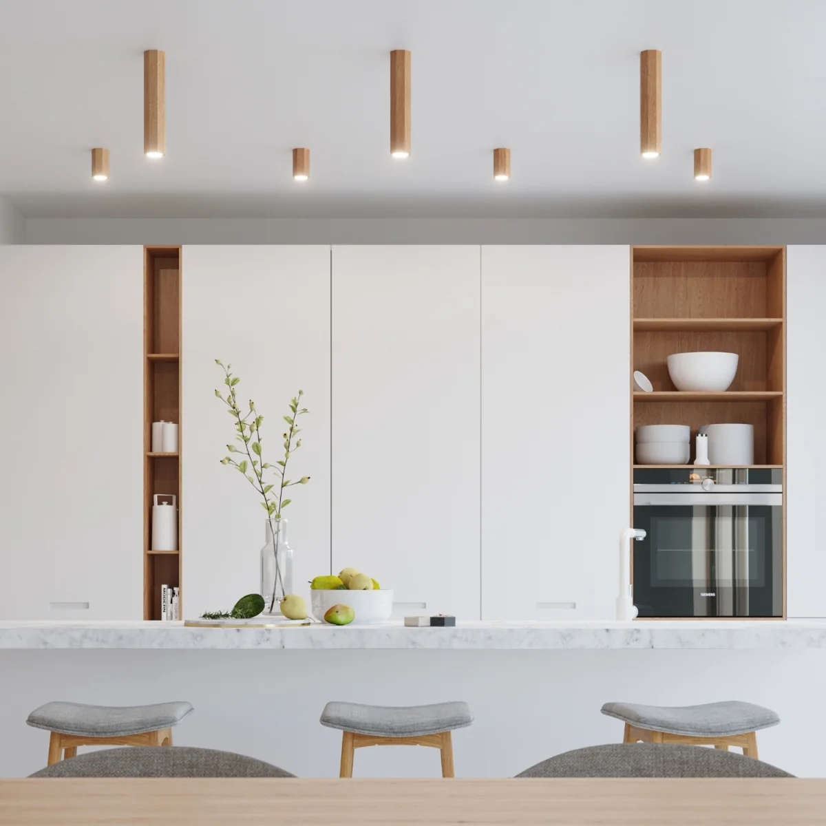 Ceiling lamp ZEKE 3 oak - oak – image 6