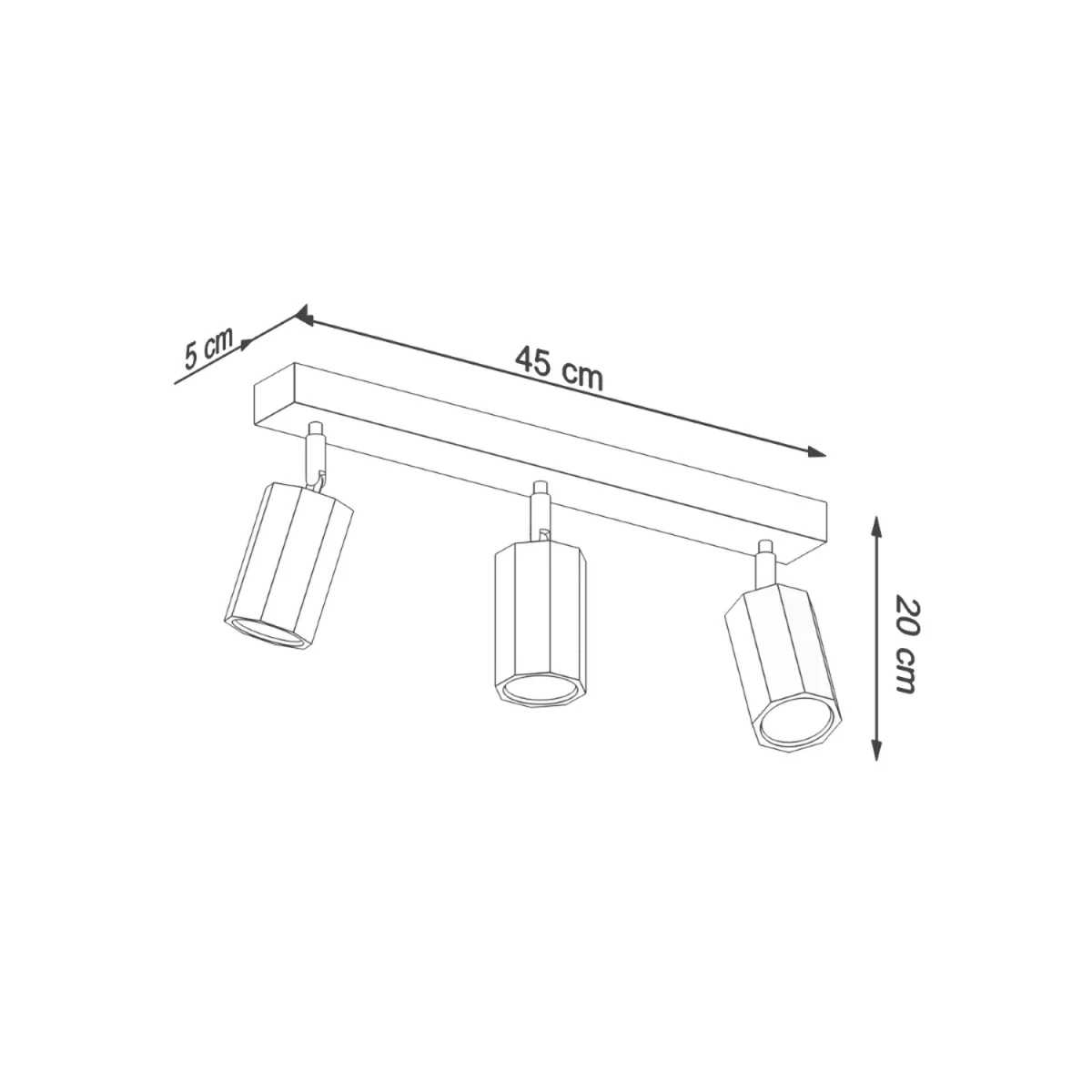Ceiling lamp ZEKE 3 oak - oak – image 7