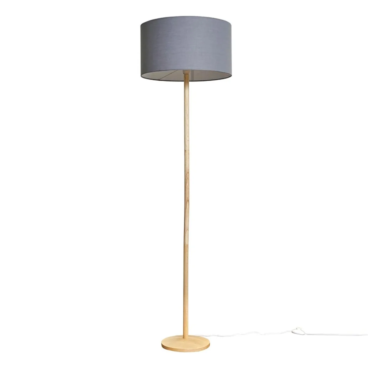 Triston Wood Floor Lamp - Grey / No - Charcoal – image 2