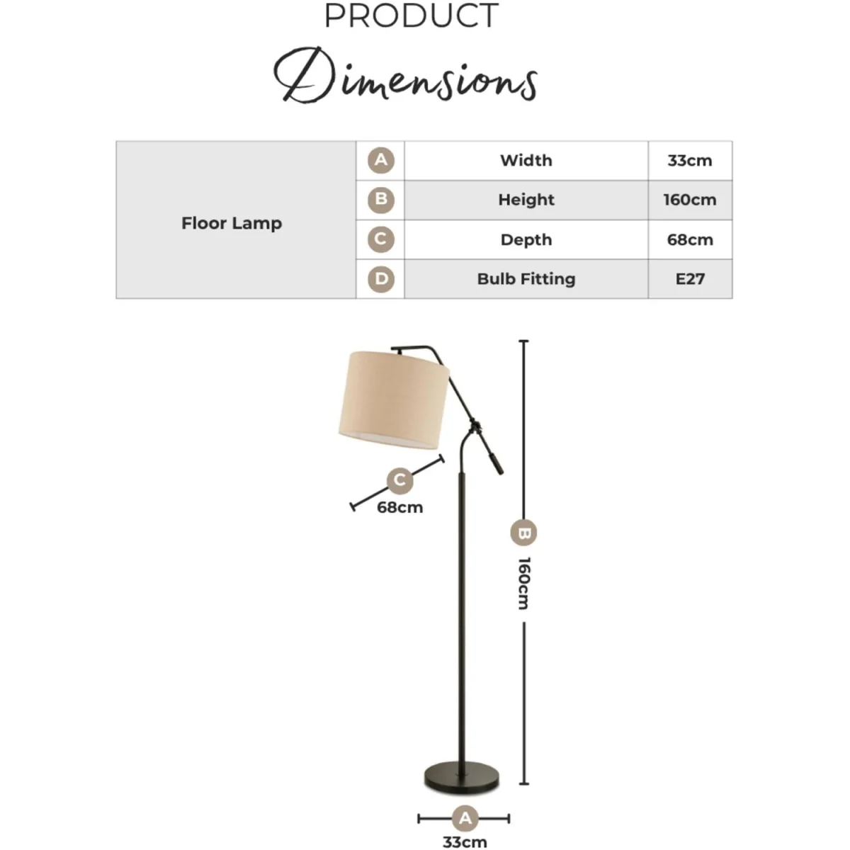 Claudia Standing Floor Lamp - Brass – image 3