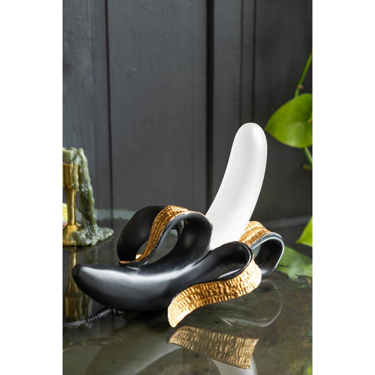 Black & Gold Banana Table Lamp – image 7