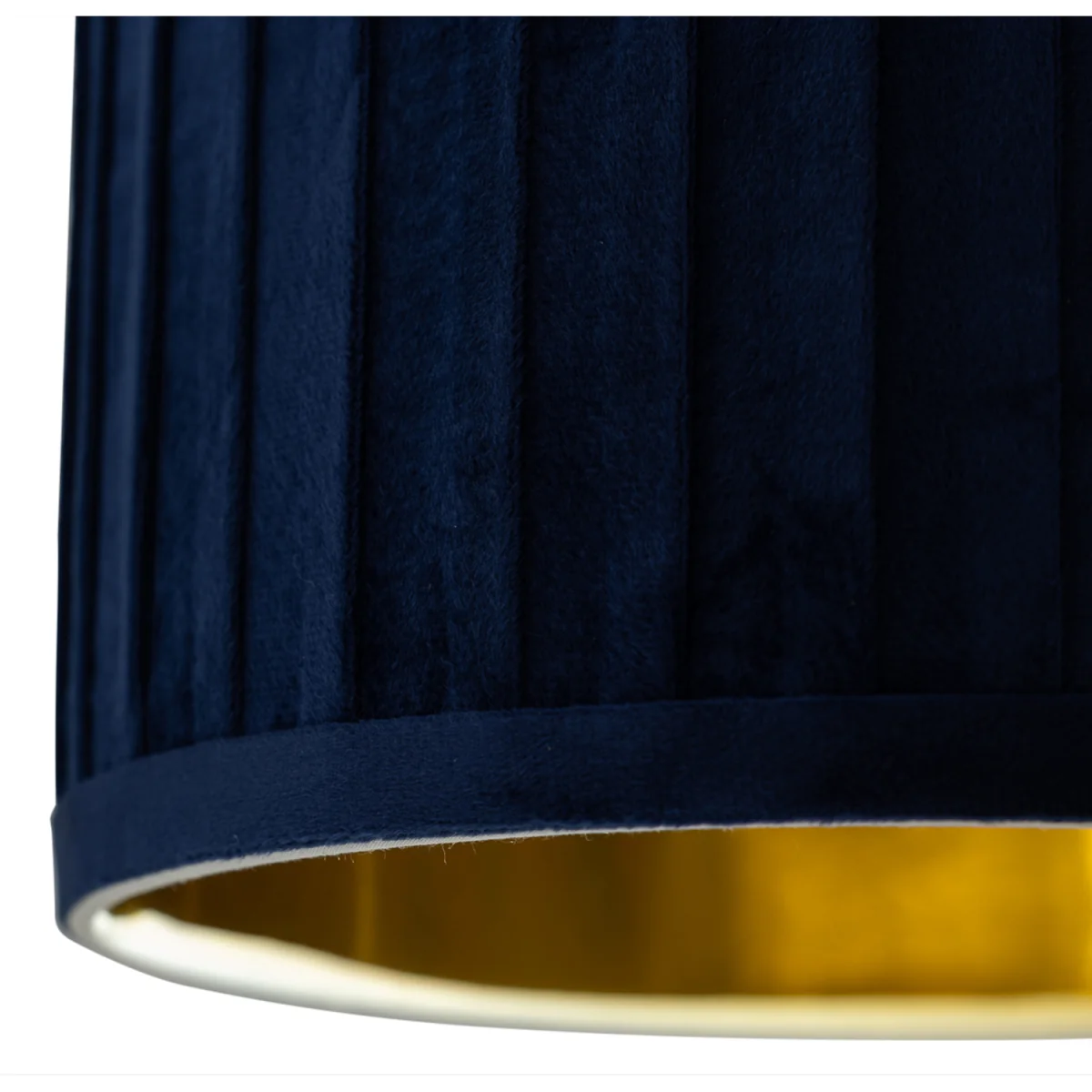 Set Of 2 Sundance Chrome Tripod Table Lamps With Navy Pleated Shades - Chrome & Blue – image 2
