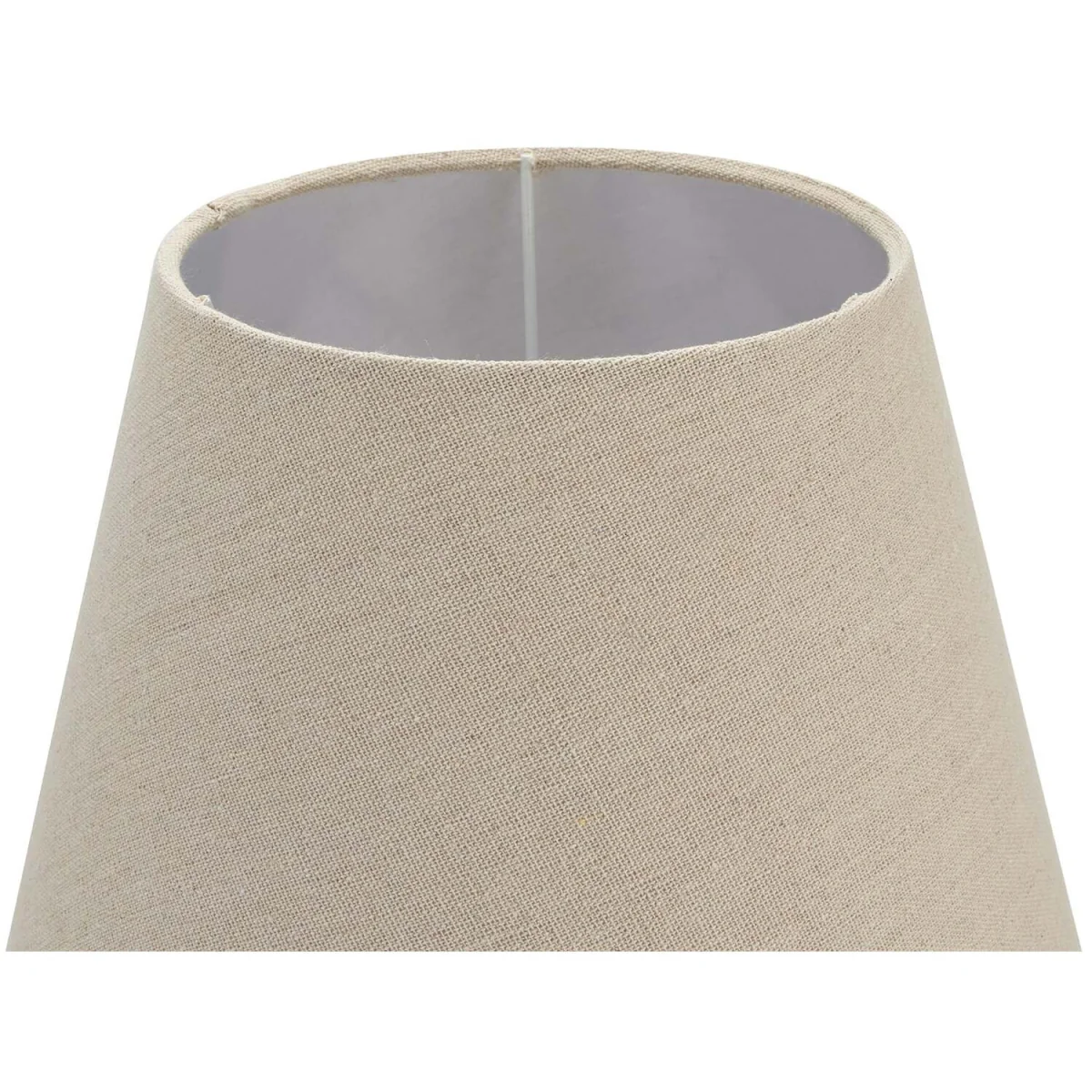 Mossfern Washed Wooden Column Table Lamp with Neutral Linen Shade - Brown – image 4