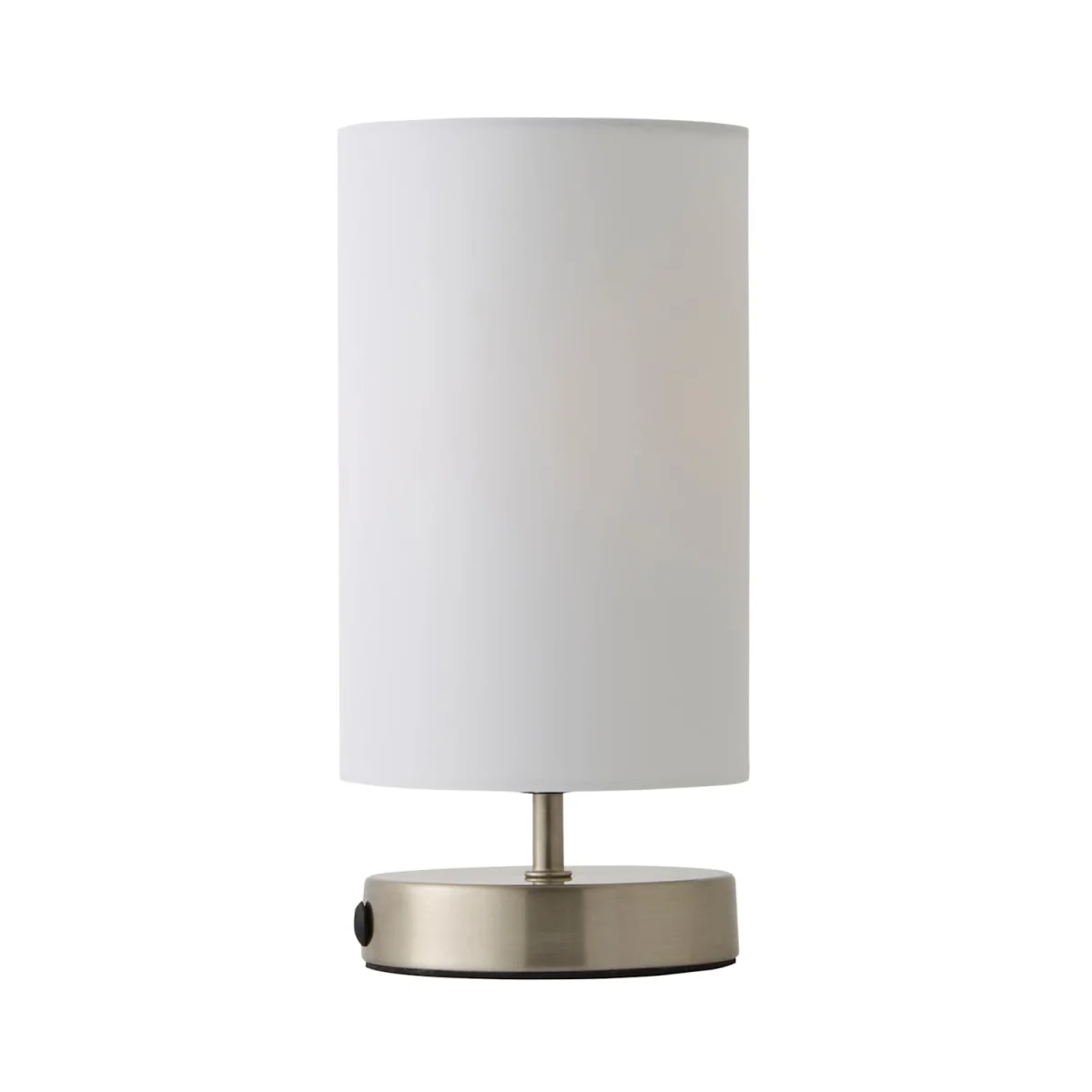 Francis Pair of Brushed Chrome Touch Table Lamps - White – image 2