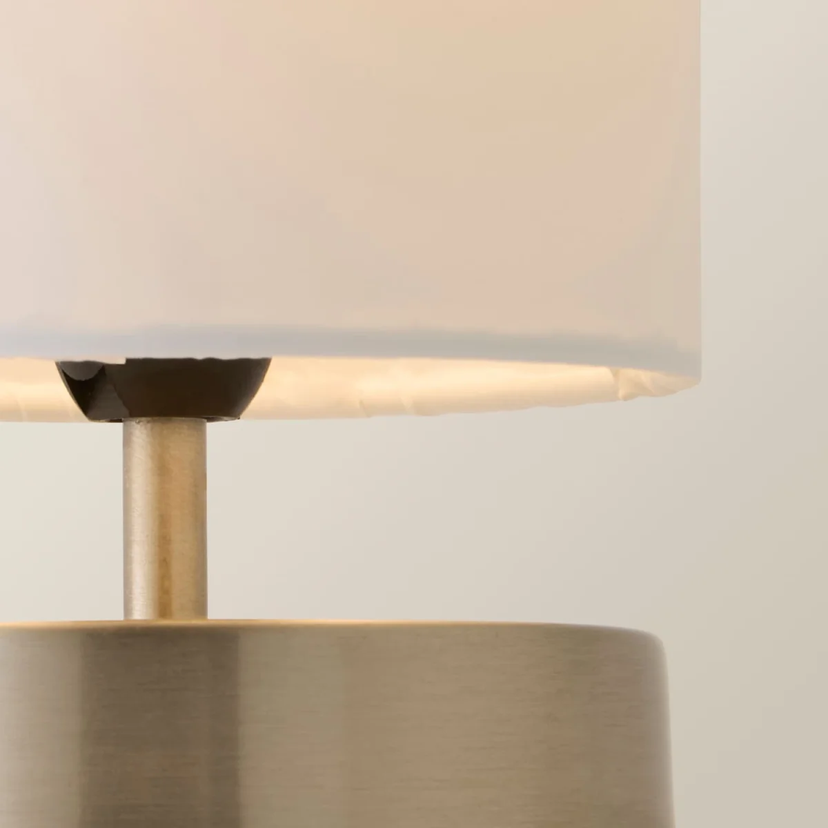 Francis Pair of Brushed Chrome Touch Table Lamps - White – image 6