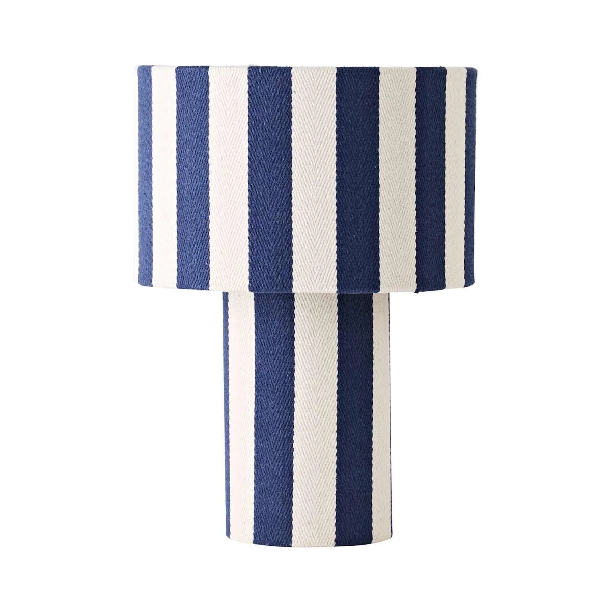 Florence Navy Pinstripe Linen Table Lamp - Navy Blue – image 2