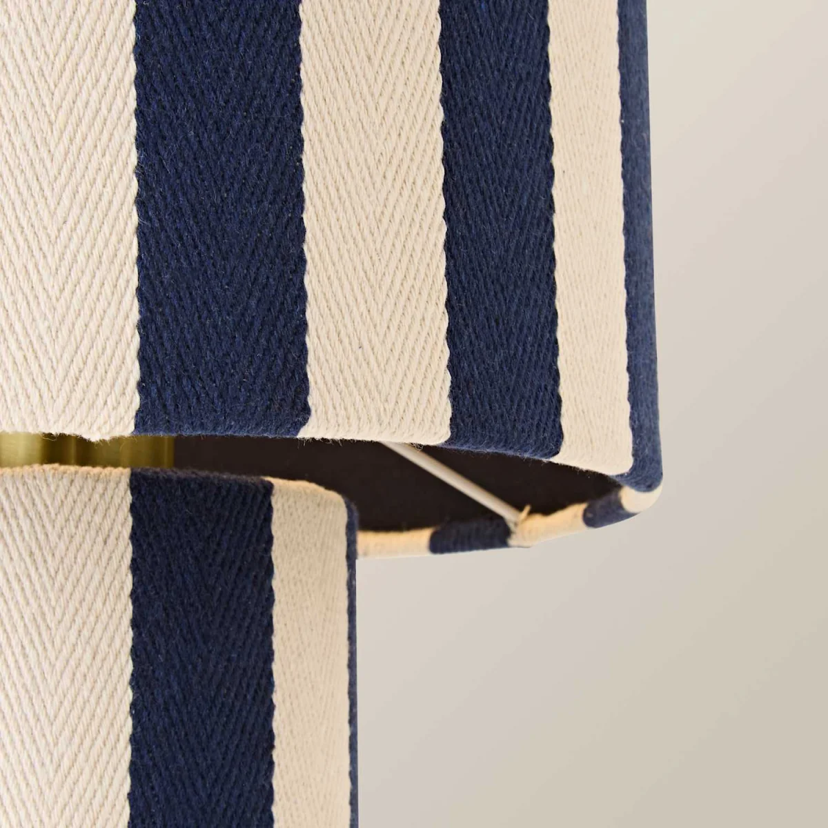Florence Navy Pinstripe Linen Table Lamp - Navy Blue – image 5