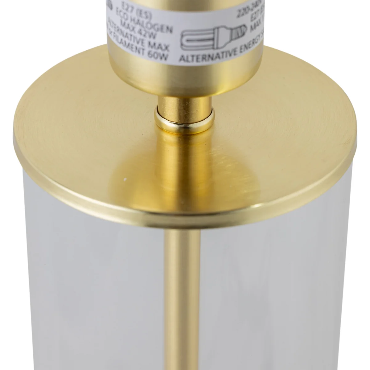 Aura Base Only Table Lamp - Satin Brass Plate With Clear Glass Detail – image 3