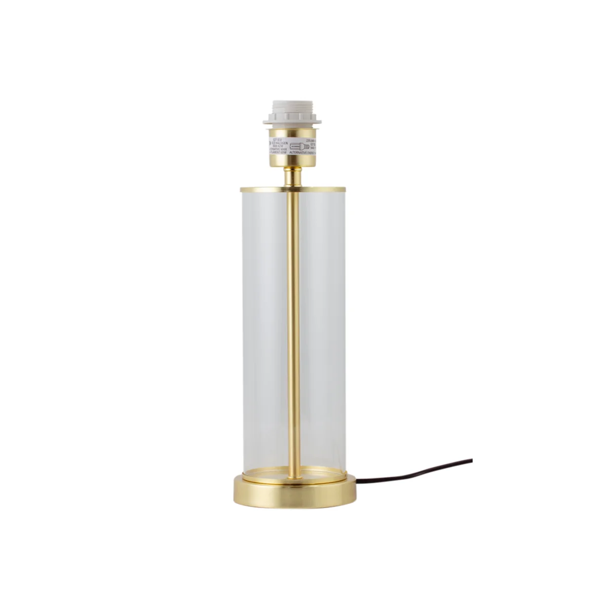 Aura Base Only Table Lamp - Satin Brass Plate With Clear Glass Detail – image 1