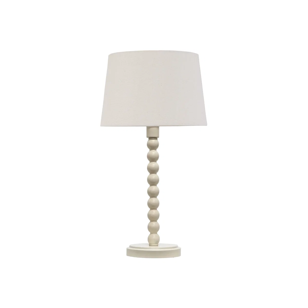 Bobbin Ivory Lamp With Natural Linen Shade - Ivory & Natural Linen – image 1