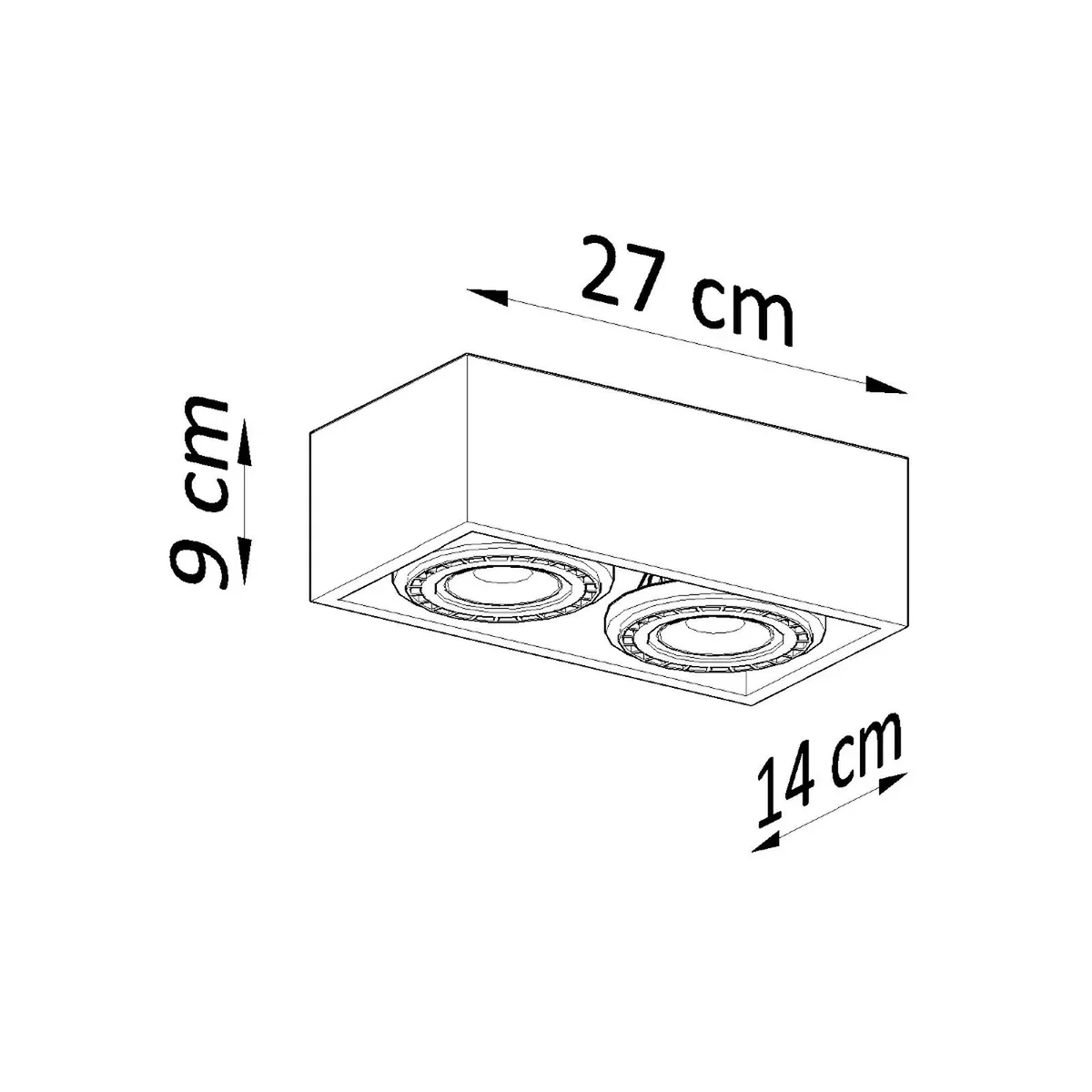 Ceiling lamp QUATRO 2 concrete - gray – image 7