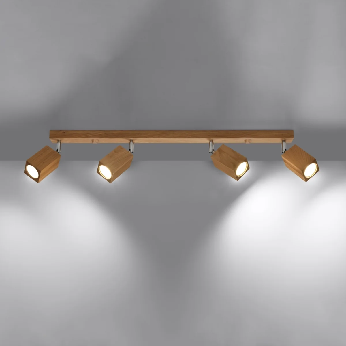 Ceiling lamp KEKE 4 oak - oak – image 3