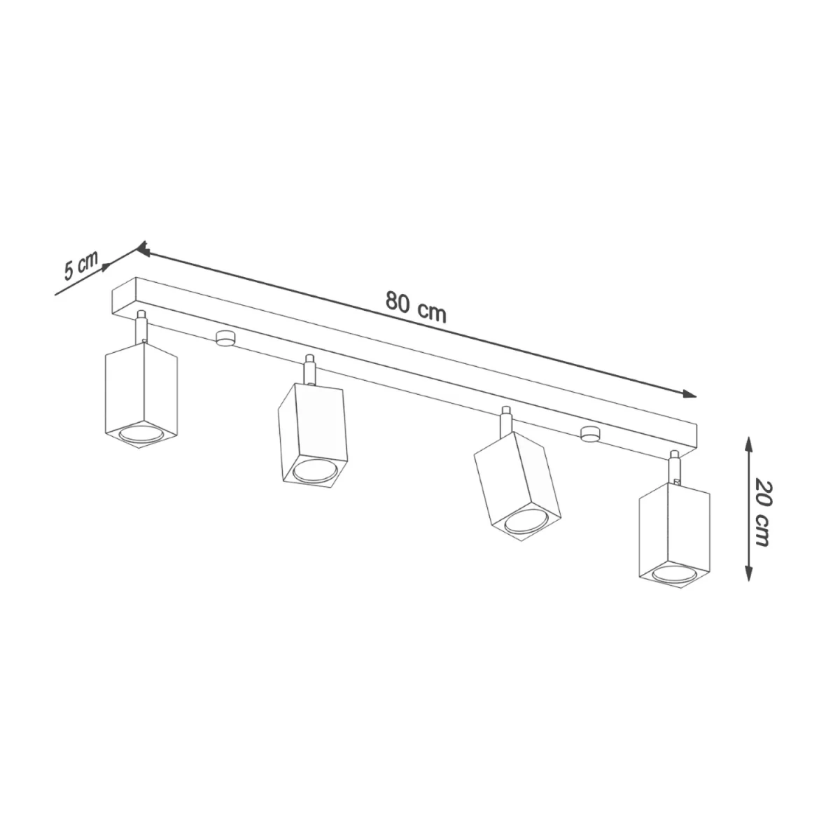 Ceiling lamp KEKE 4 oak - oak – image 5