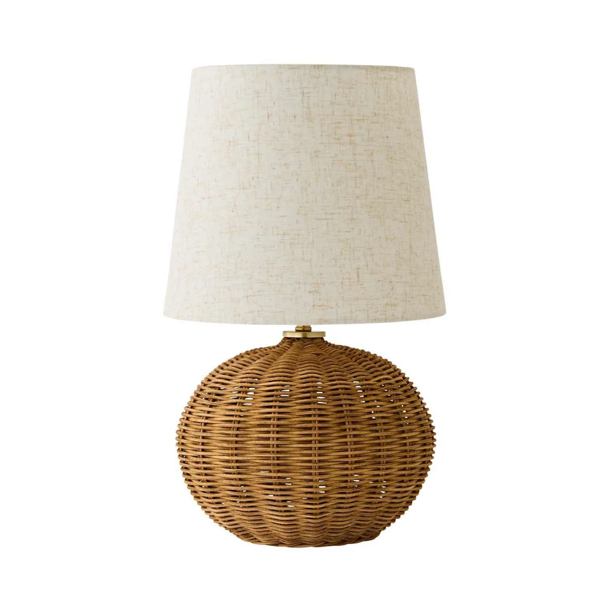 Henrietta Natural Wicker Base with Linen Shade Table Lamp - Brown / No – image 6