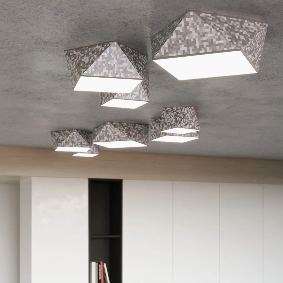Ceiling lamp HEXA 45 silver - silver – image 3