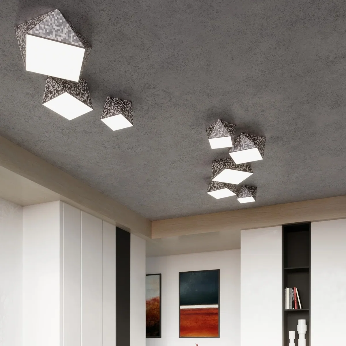 Ceiling lamp HEXA 45 silver - silver – image 6