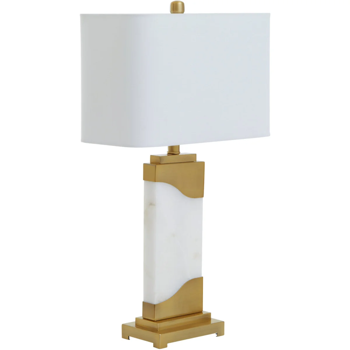Edith Table Lamp in White Marble and Gold - White – image 4
