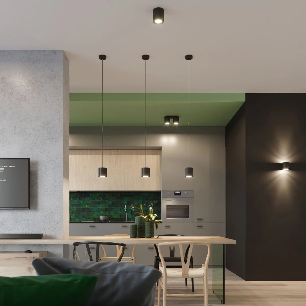 Ceiling lamp ORBIS 1 grey - black / Aluminium – image 6