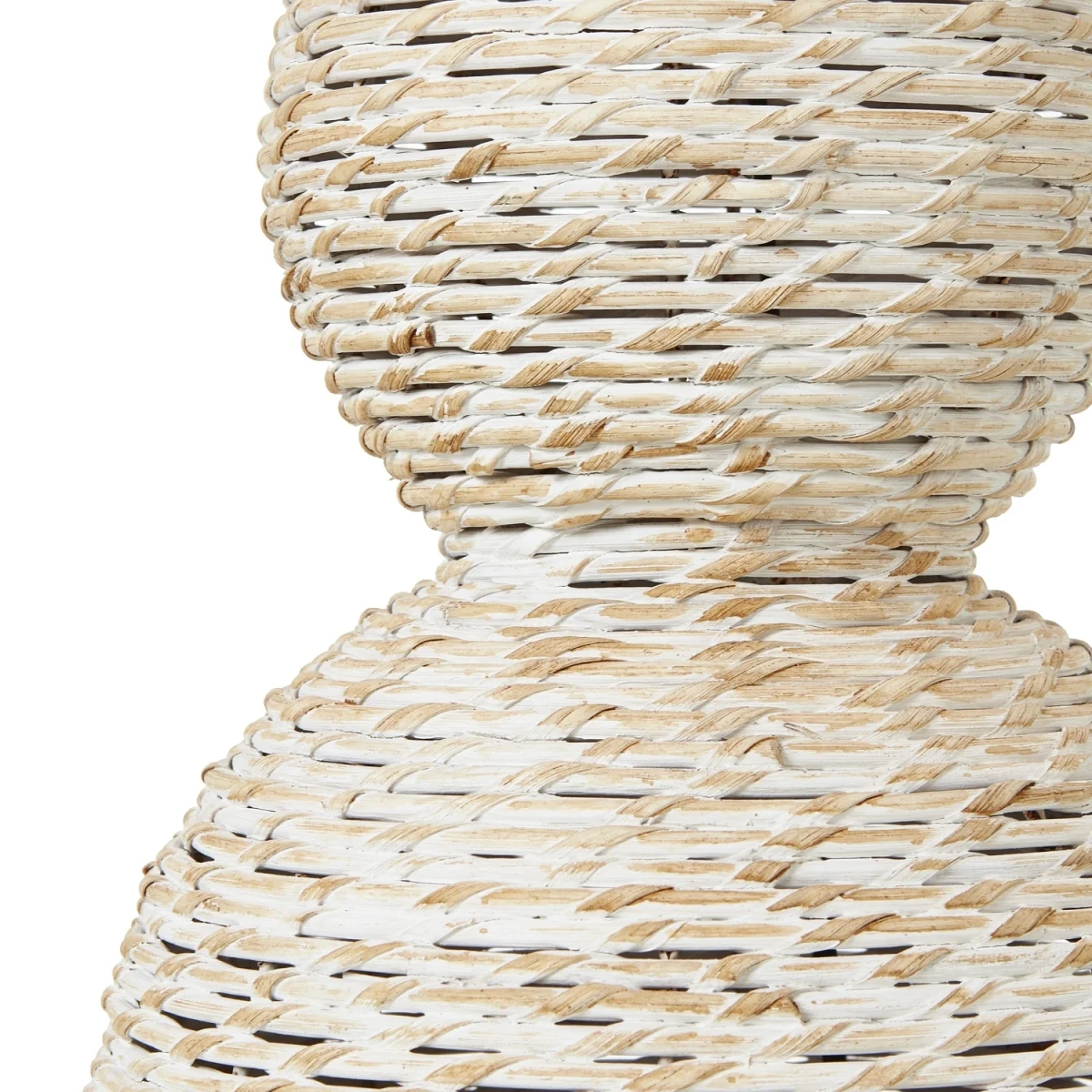 Coastal Charm Wicker Globe Table Lamp With Linen Shade - Brown – image 2