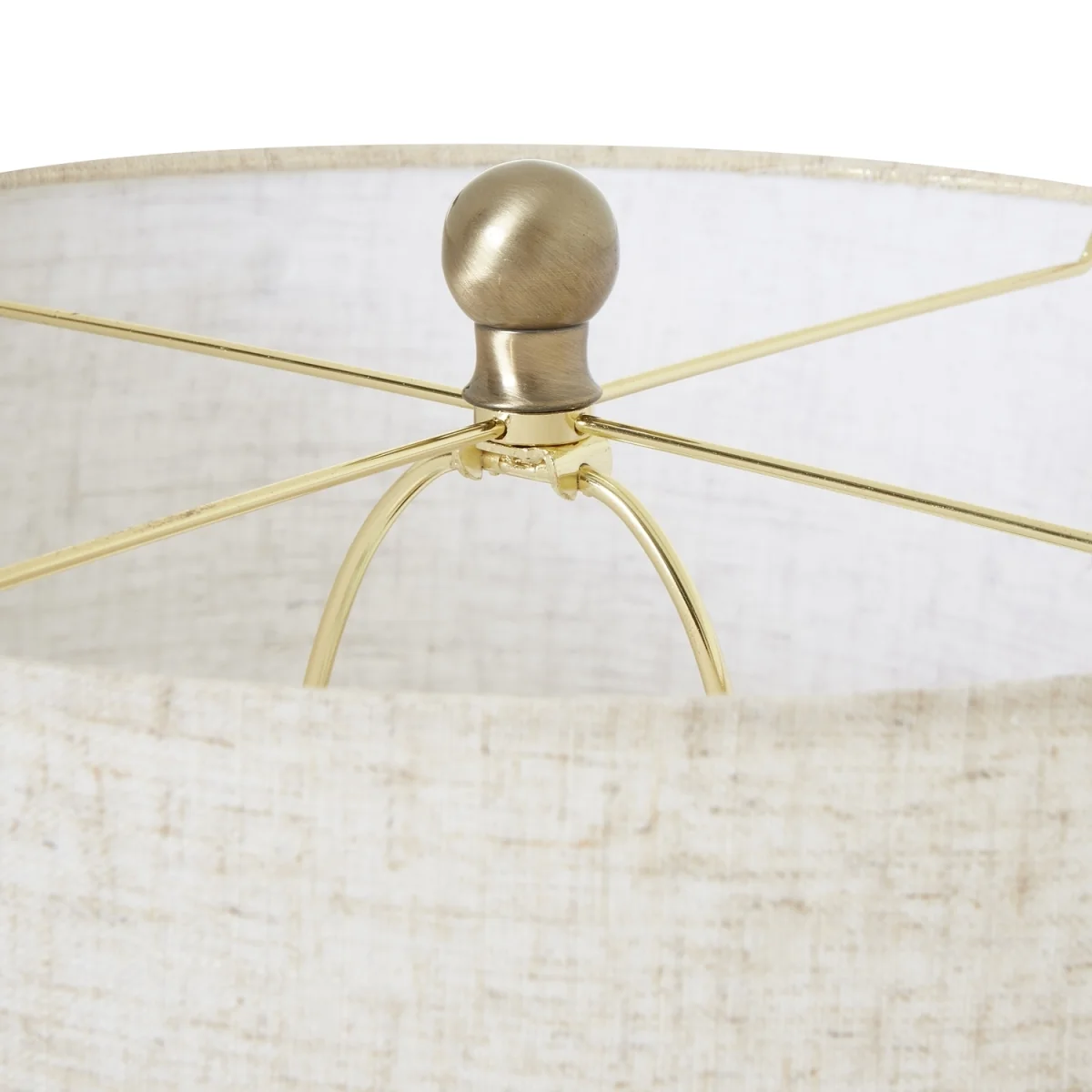 Coastal Charm Wicker Globe Table Lamp With Linen Shade - Brown – image 4