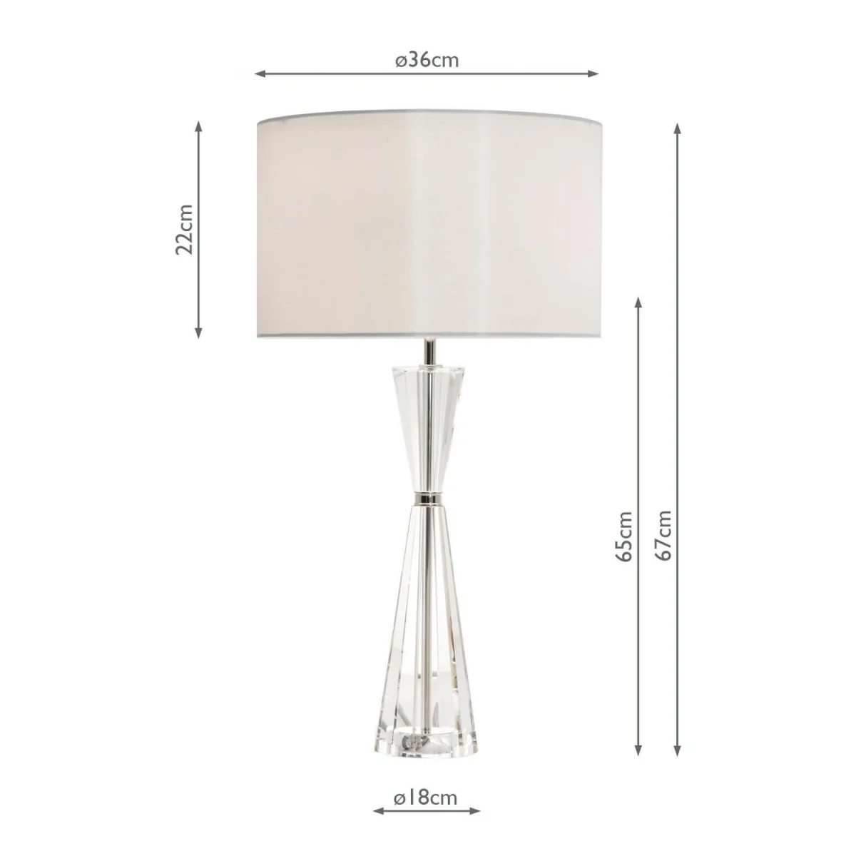 Risha 2 Light Table Lamp Crystal Nickel – image 2