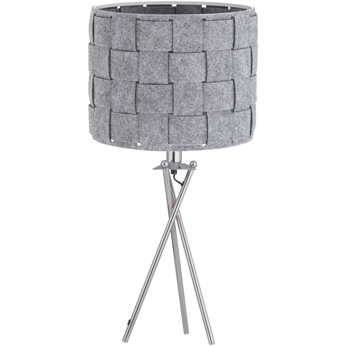 Set Of 2 Warner Table Lamp With Shades - Polished Chrome Plate And Grey Felt – image 3
