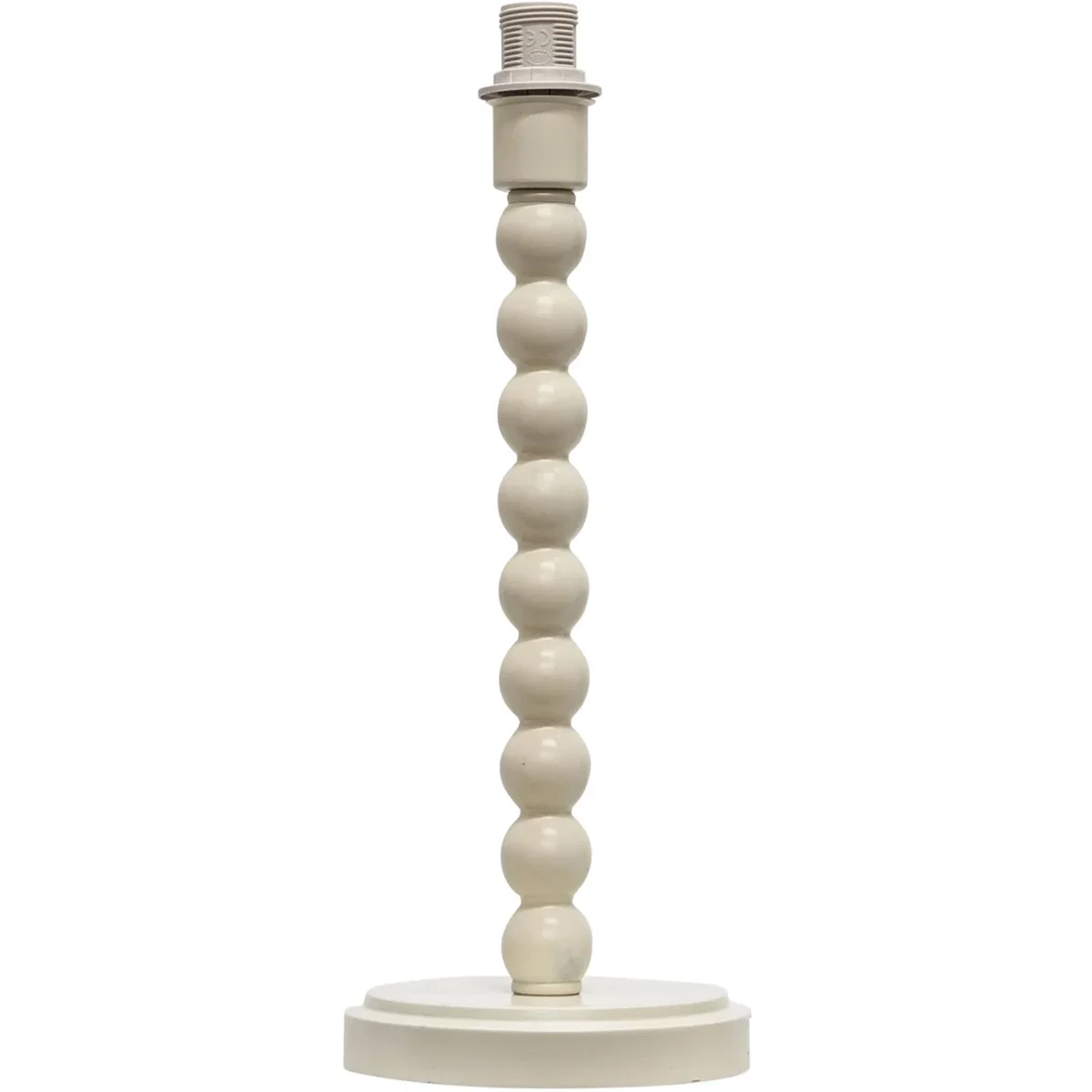 Set Of 2 Bobbin Ivory Lamps With Natural Linen Shades - Ivory & Natural Linen – image 2