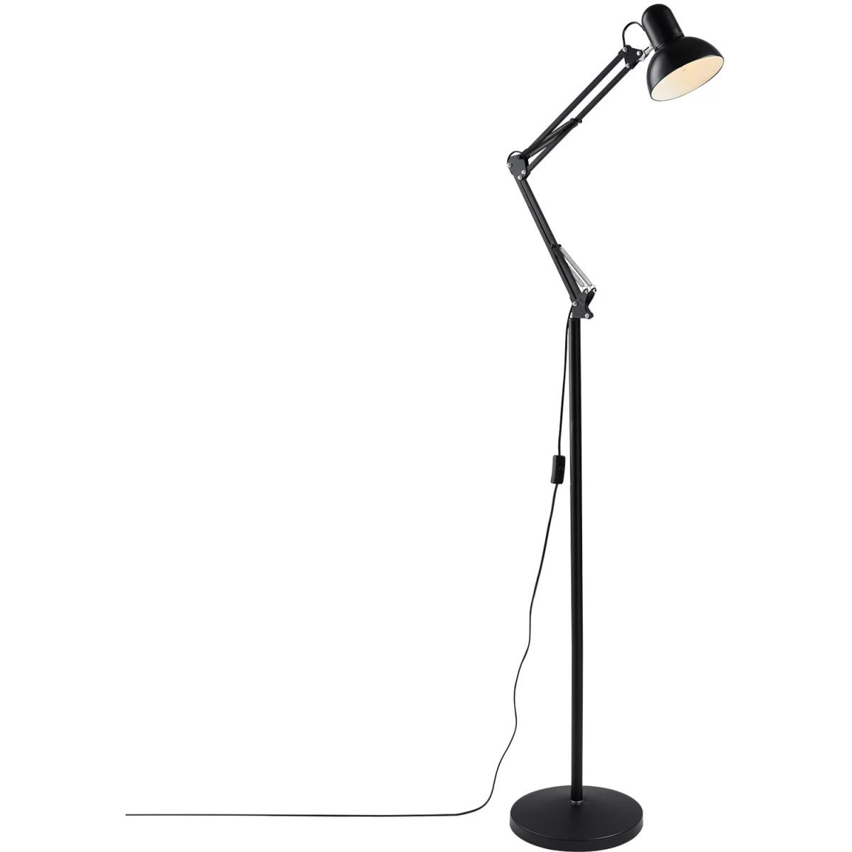 Adjustable Architect Floor Lamp with Swing Arm - Black – image 3