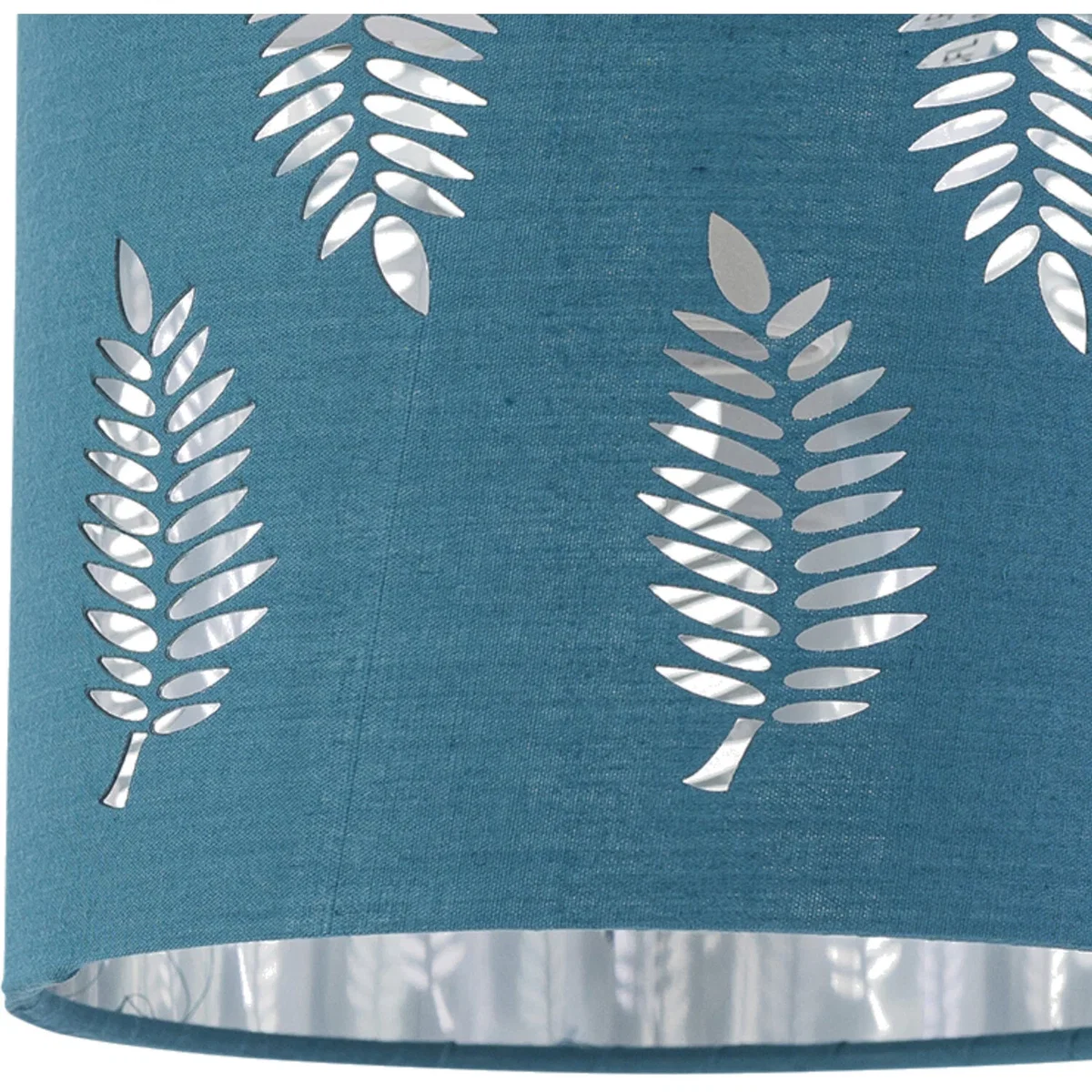 Set Of 2 Buck Clear Glass Table Lamps With Teal Fern Shade - Clear & Teal – image 5