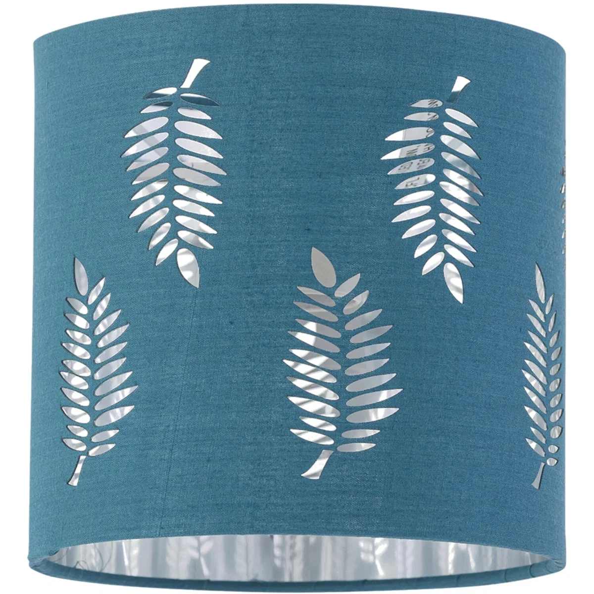 Set Of 2 Buck Clear Glass Table Lamps With Teal Fern Shade - Clear & Teal – image 6