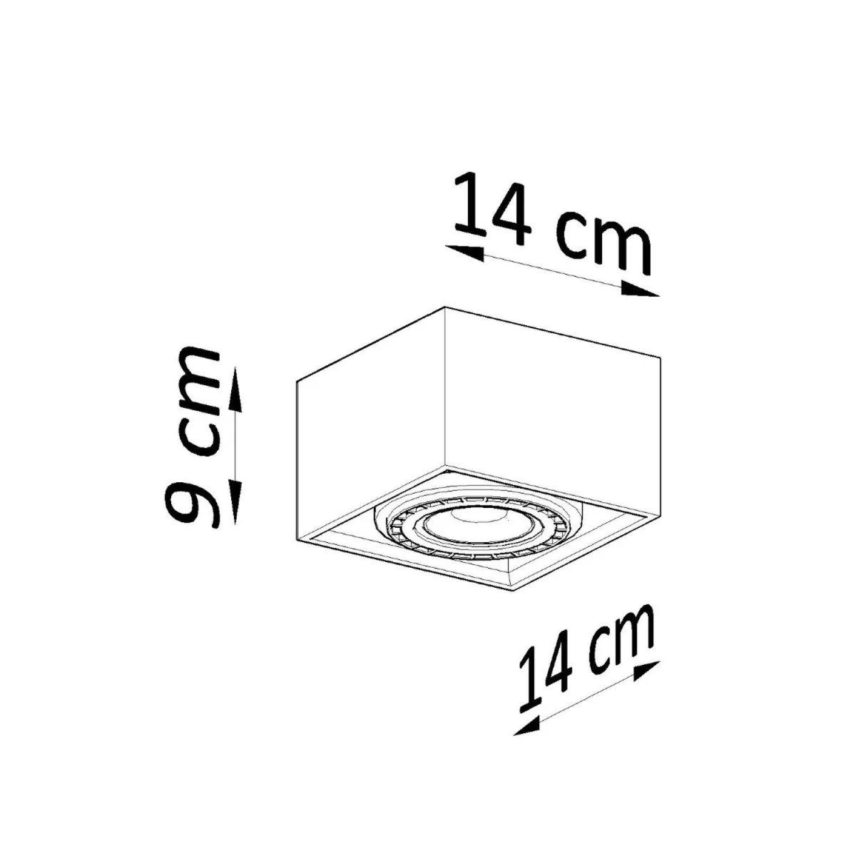 Ceiling lamp QUATRO 1 concrete - gray – image 7