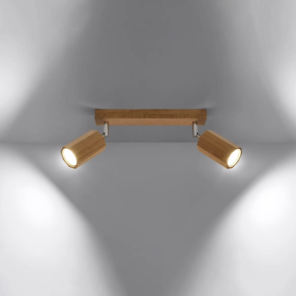 Ceiling lamp ZEKE 2 oak - oak – image 3