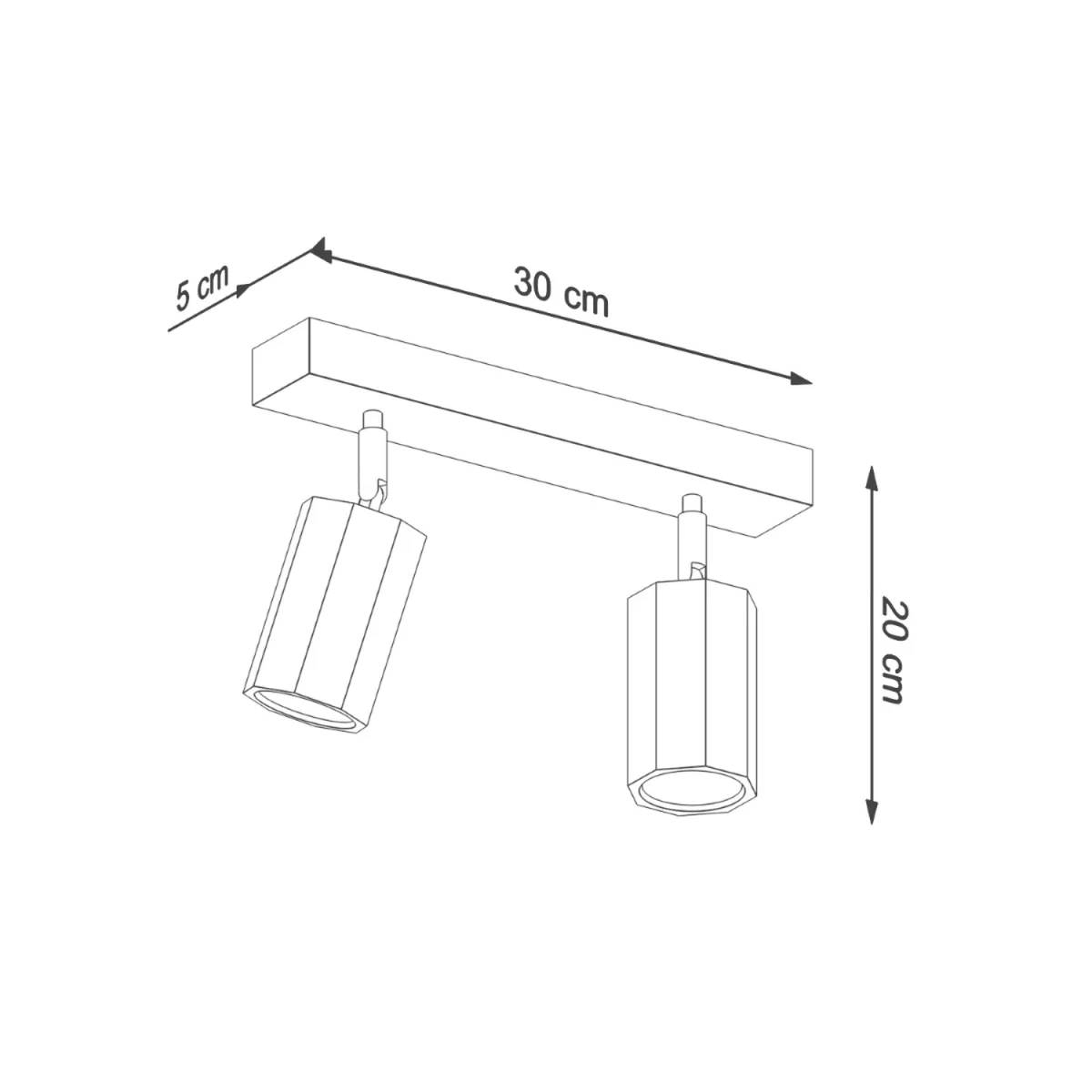 Ceiling lamp ZEKE 2 oak - oak – image 8