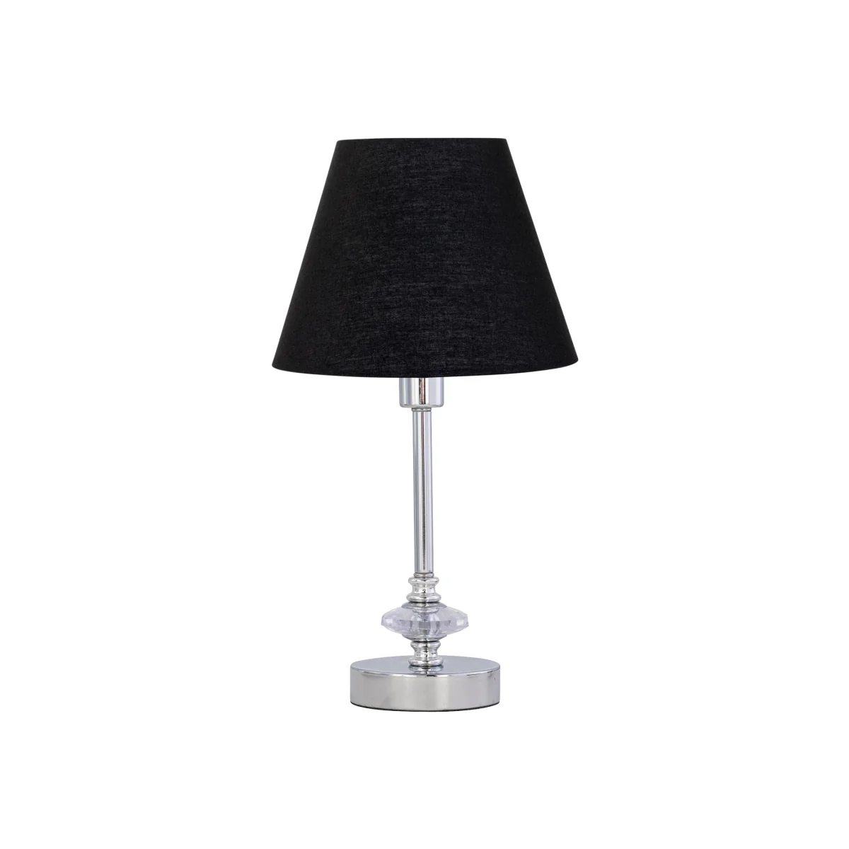 Chrome Jewelled Table Lamp With Black Shade - Chrome & Black – image 1