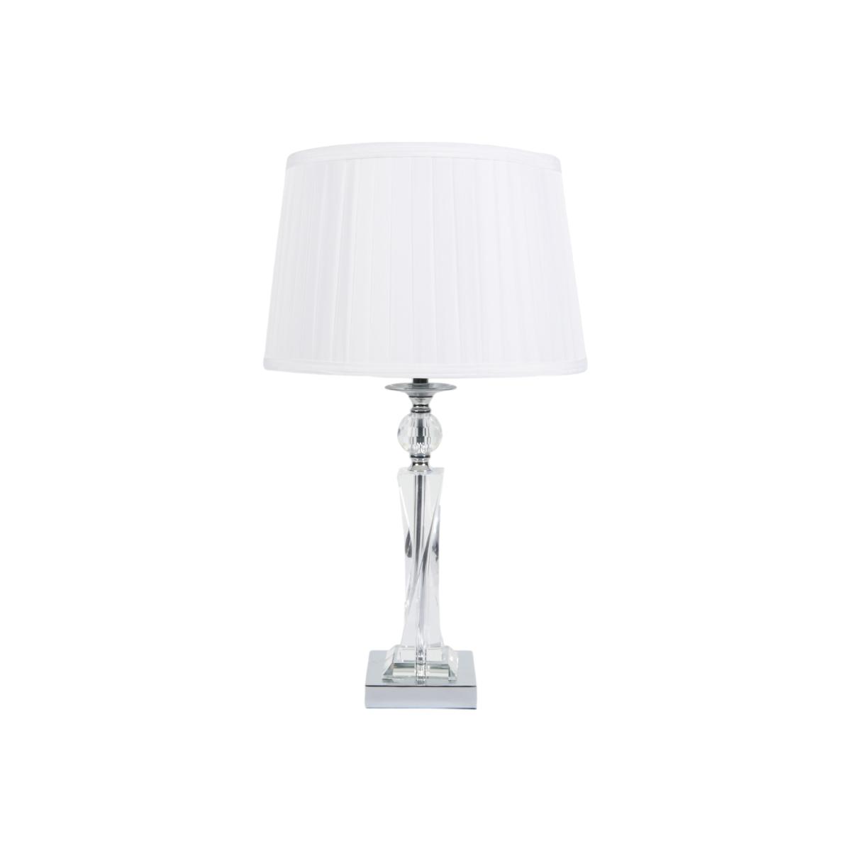 Augustine Crystal Table Lamp - White