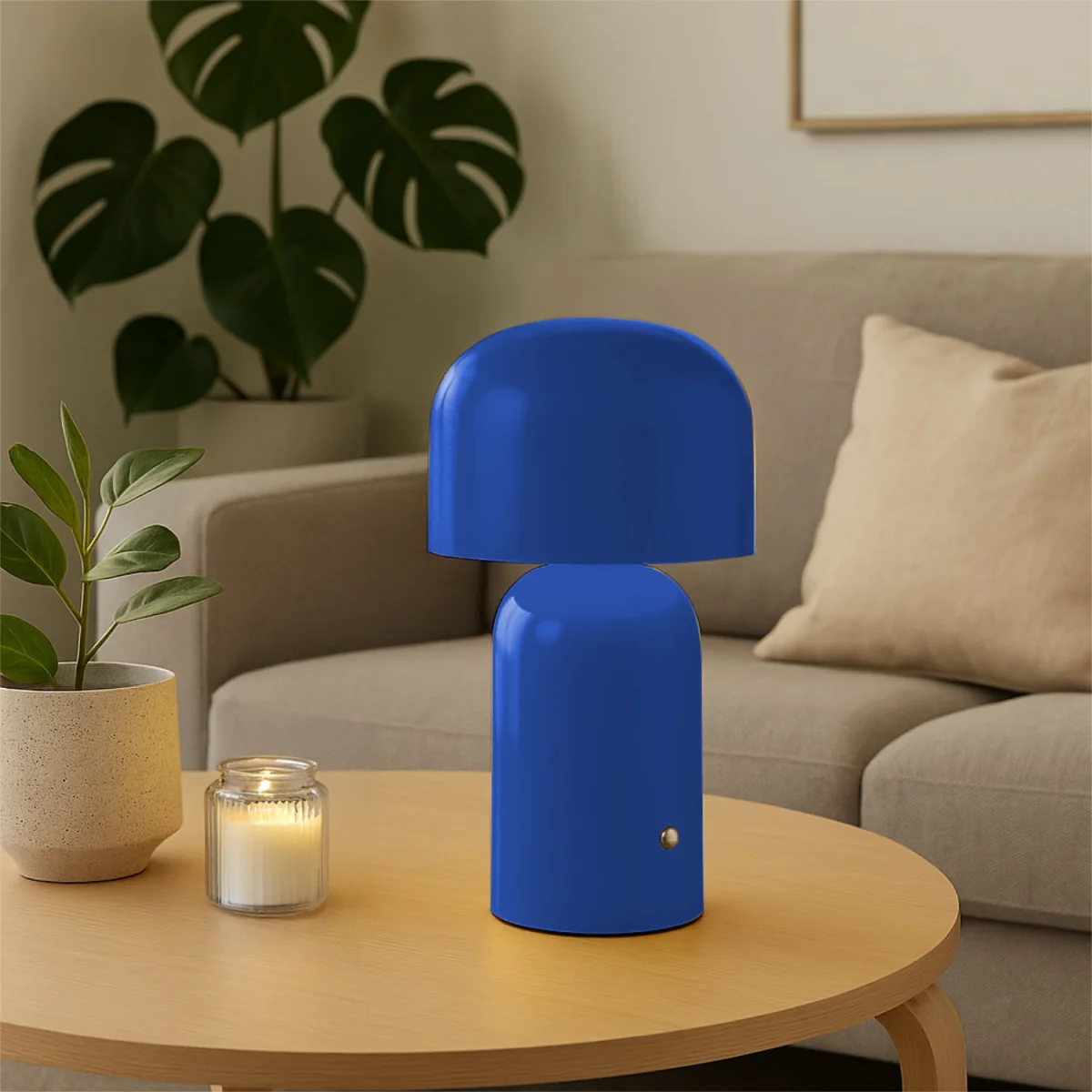Christina Navy Blue Led Rechargeable Touch Table Lamp - Blue – image 4