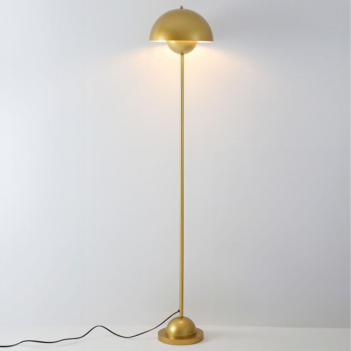 Elegant Golden Decorative Floor Lamp with Intricate Design - Gold