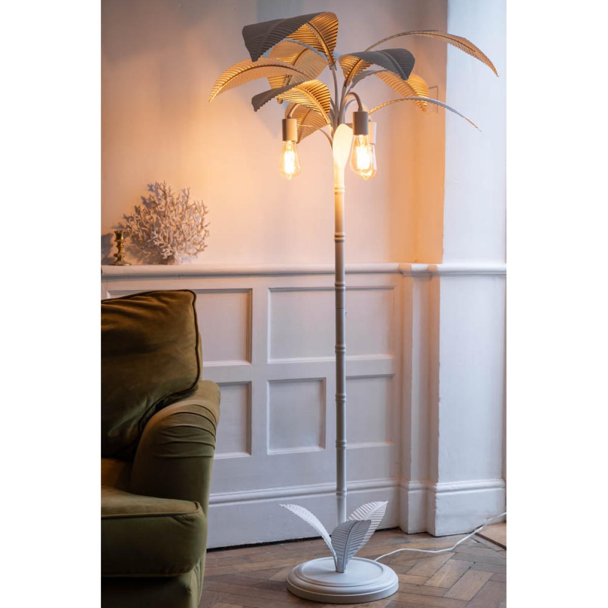 White Palm Tree Floor Lamp – image 3
