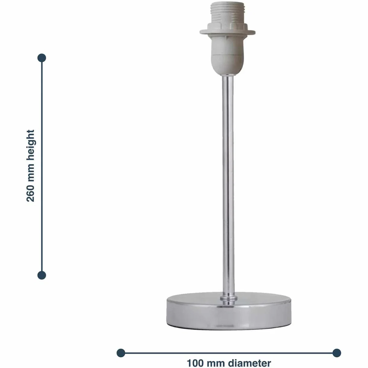 Chrome Stick Table Lamp Base Only - Chrome – image 5