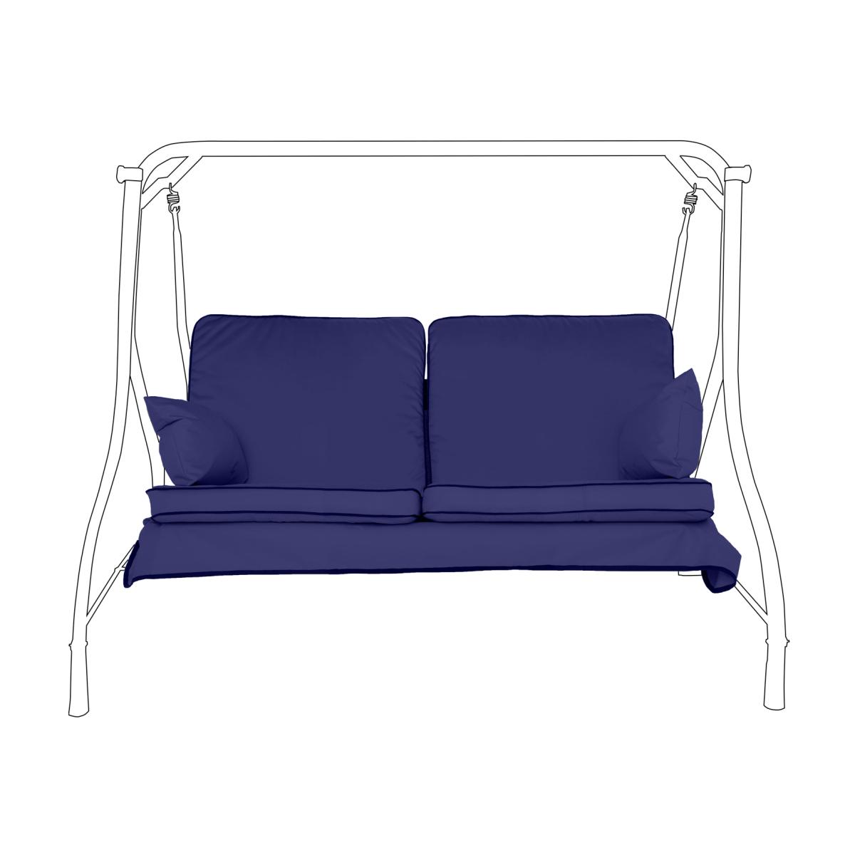 Garden Swing Seat Cushion Outdoor Hammock - Navy / 2
