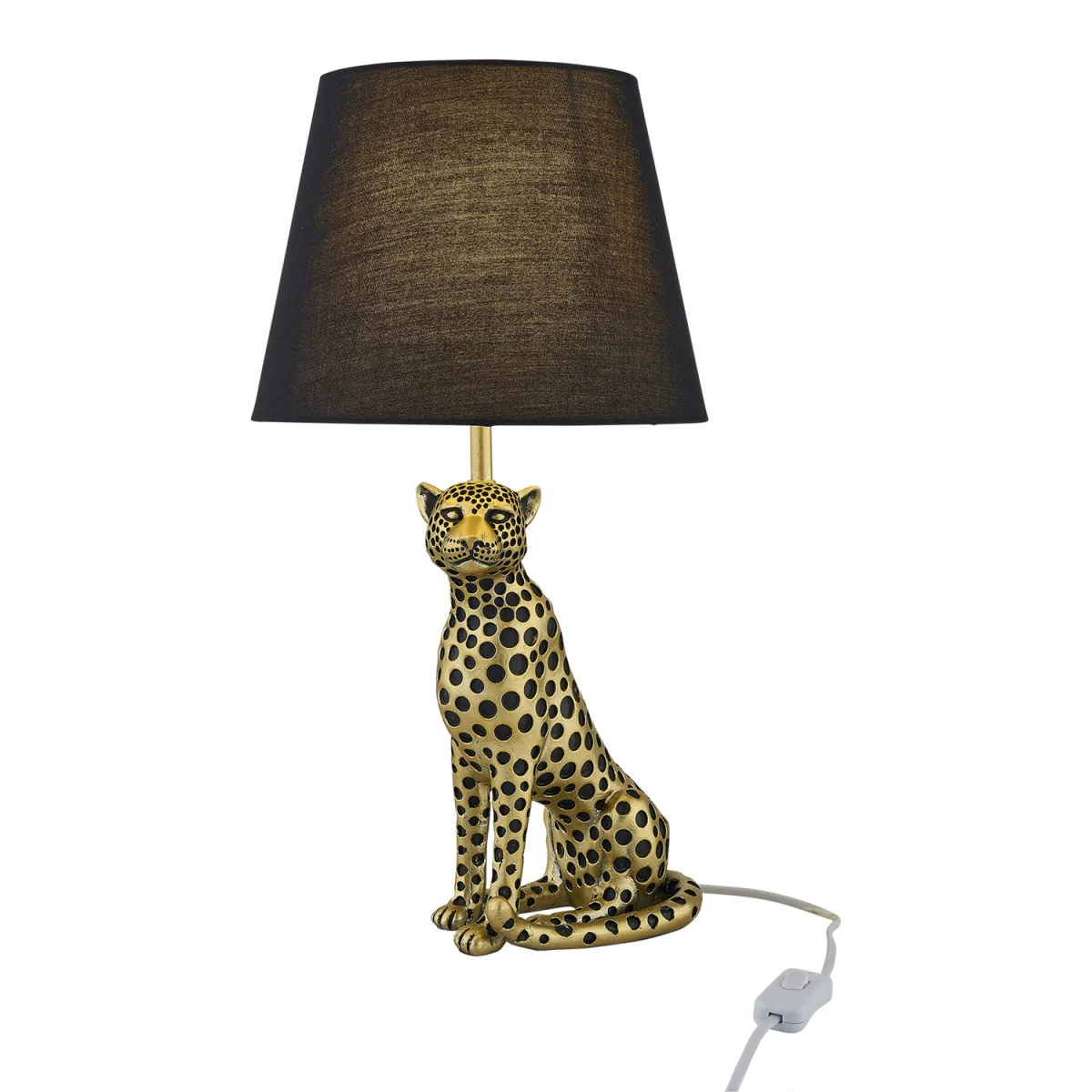 Bella Table Lamp With Shade - Gold Resin And White Cotton – image 3