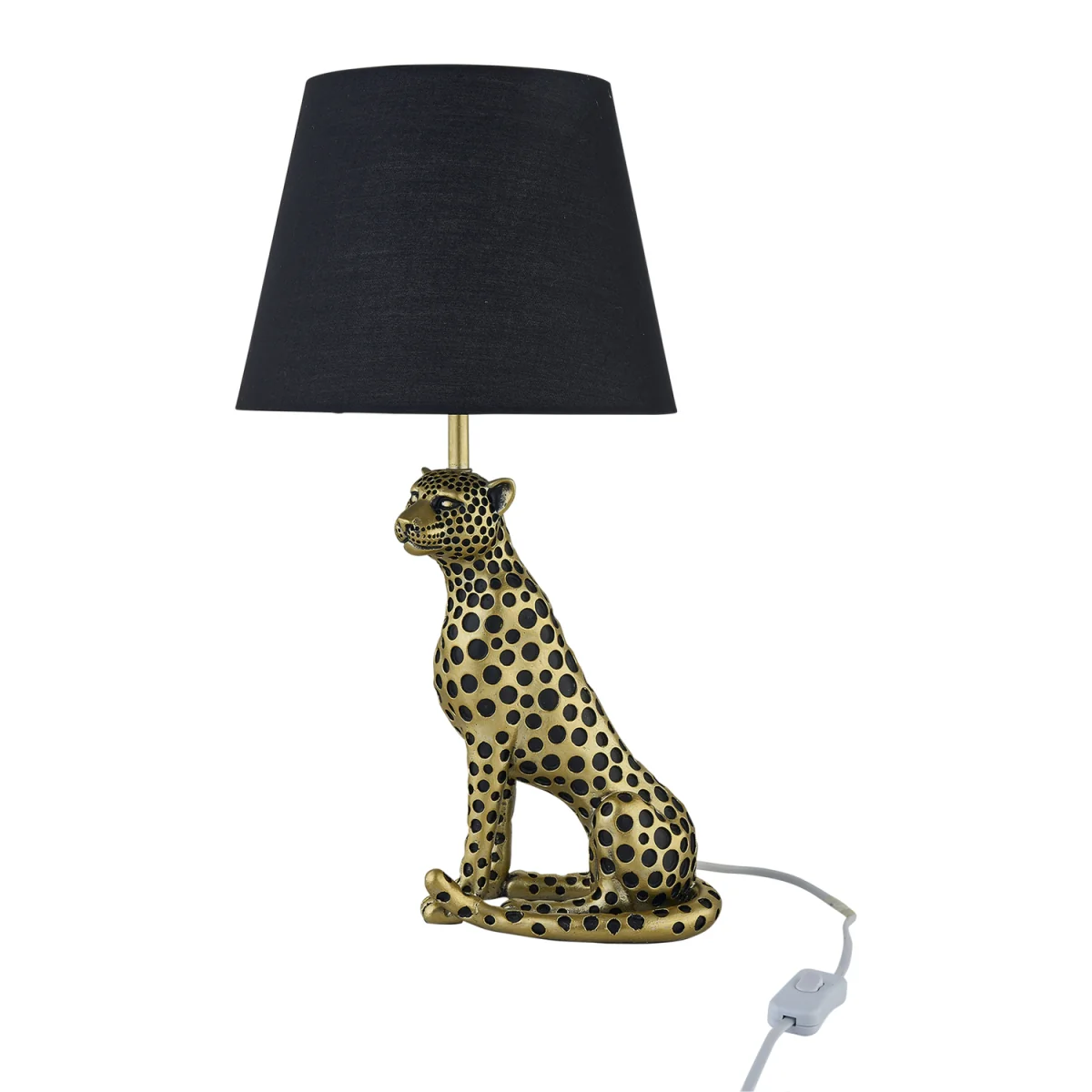 Bella Table Lamp With Shade - Gold Resin And White Cotton – image 4